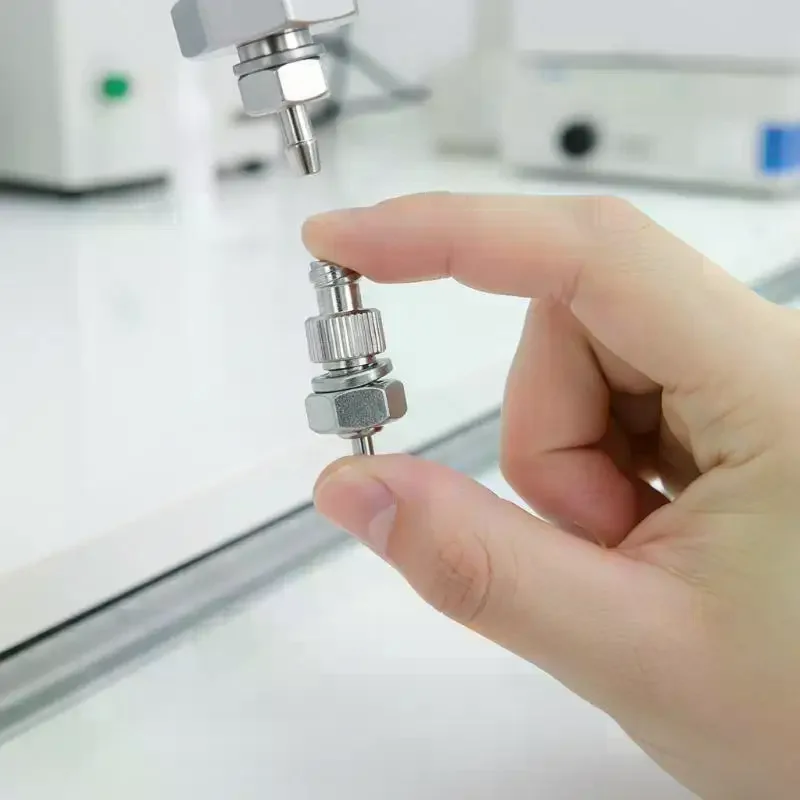 Tracheal Connector Adapter Fitting Dispenser Connector Nickel Plated Brass Threading Plate Fixed Adapter Needle