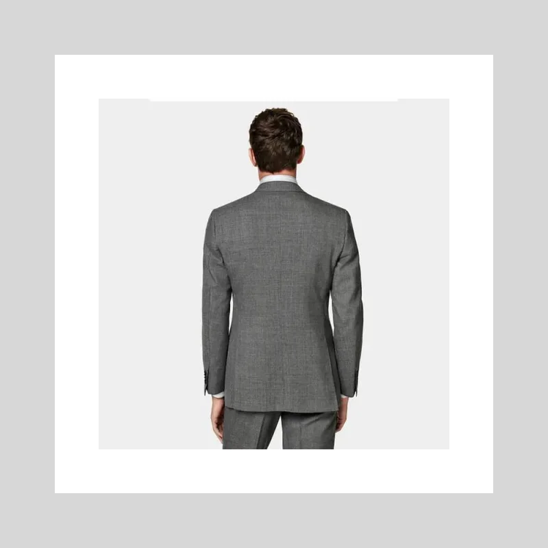 Luxury 100% Wool Super Pure Wool Suits Tailor Made Suits Light Gray Wedding Suits Custom Made Men Suits Cosutmes Sur Mesure