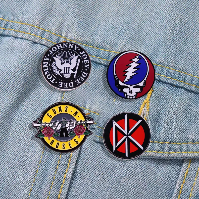 Classic Rock Band Enamel Pin Pop Music Metal Badge Song Brooch Fan Collection Medal Jewelry Gift Clothing Accessories Wholesale