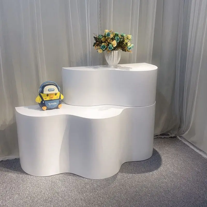 Wood paint simple European floor square shaped special-shaped booth display stand clothing store table window display cabinet