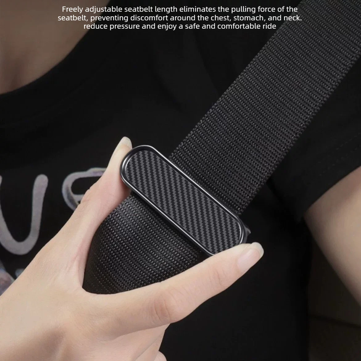 For Japanese Style Car Seat Belt Stopper, Anti‑choking Fixed Clip, Adjustable Tension Buckle for Comfortable Use