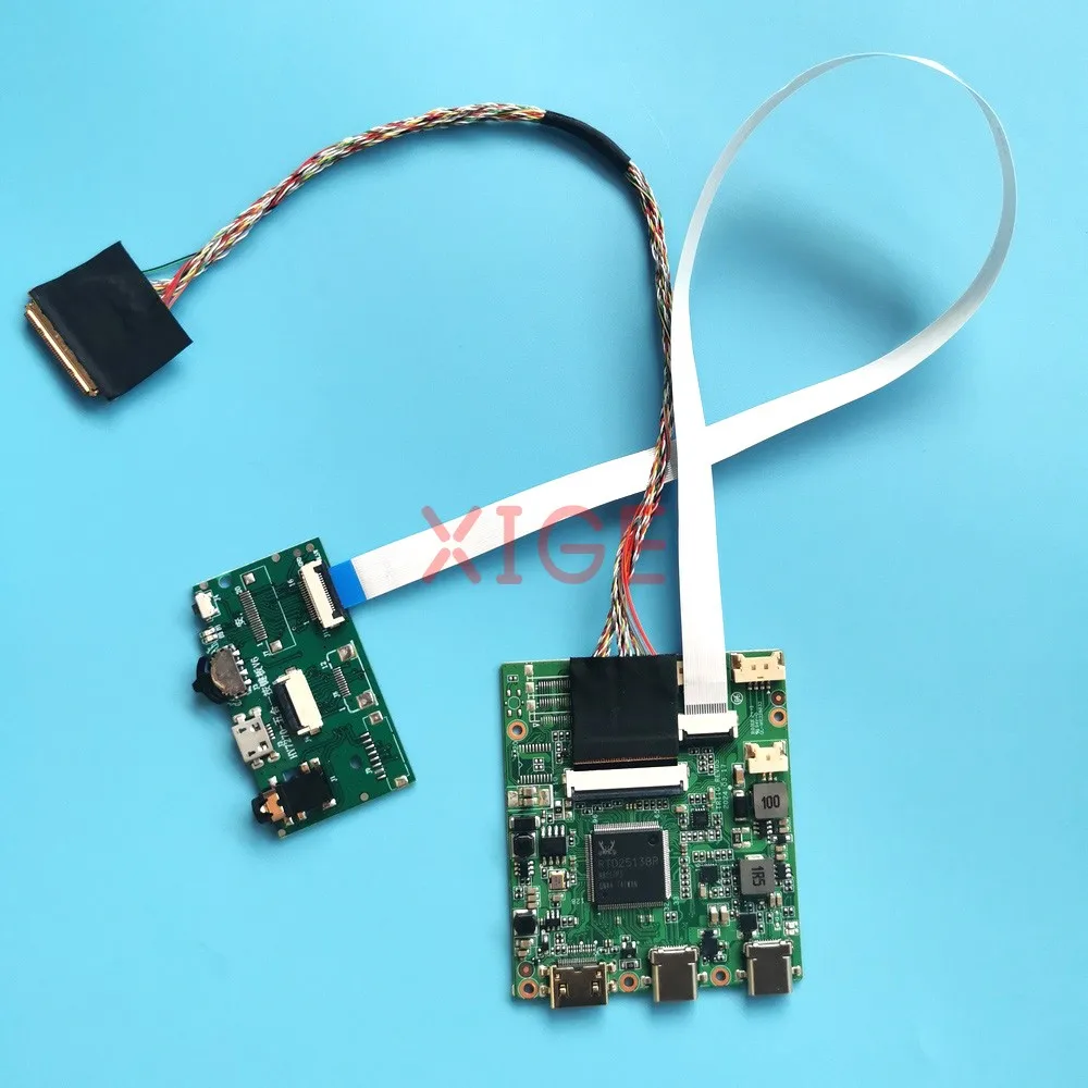 

Для LP140WH1-TLA1/TLC6/TLD6/TLE2 Mini-HDMI USB-C матрица для ноутбука LVDS 40 Pin 1366x768 14 "TYPE-C контроллер плата драйвера DIY Kit