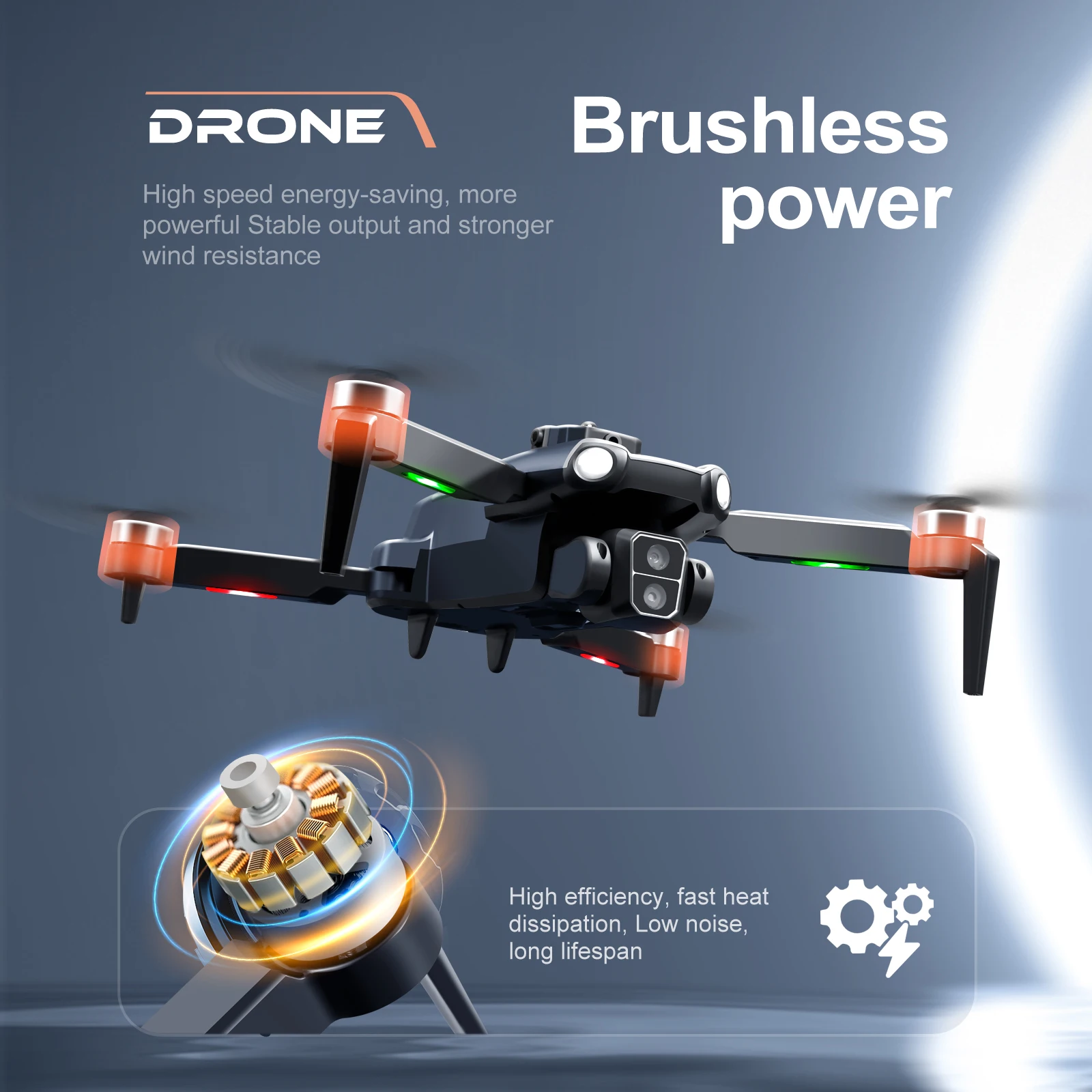 Profissional S119 Drone com câmera dupla, 5G, Wi-Fi, Smart Evitar Obstáculos, FPV, Motor sem escova, RC Quadcopter, Mini Drone, 8K