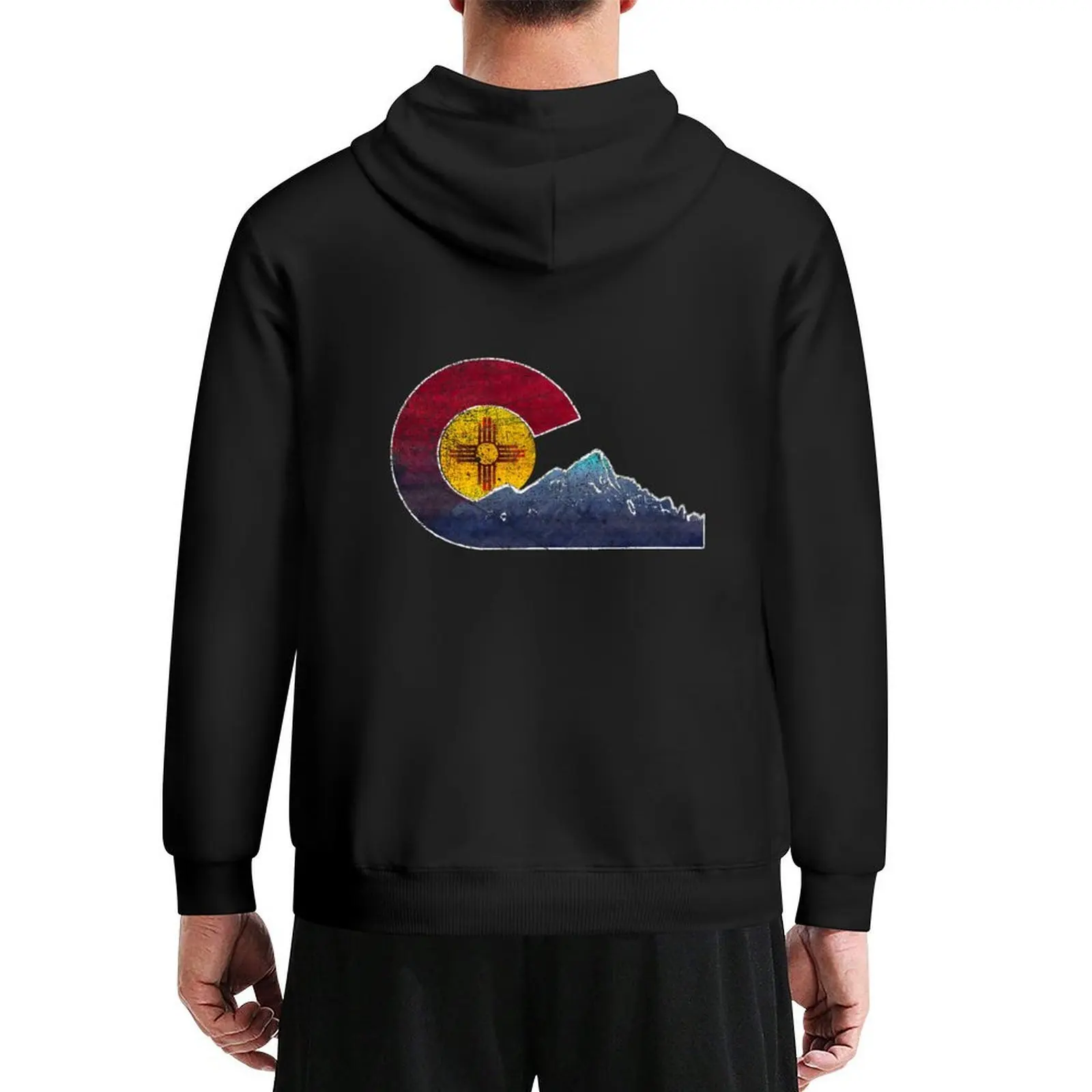 

New Mexico To Colorado Transplant Flag Inspired Hoodie men's clothing mens clothes hooded shirt designer hoodies