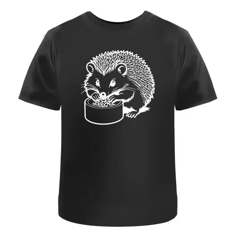 Hedgehog Eating From Bowl' Cotton T Shirt Ta045096