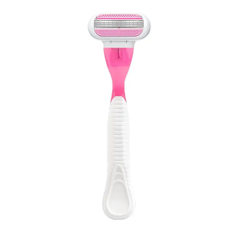 3-Blade Razor for Women & Men, Shaver for Body Hair Removal on Legs, Underarms, Bikini Zone, Shaving Set w/ 1 Handle & 6 Refills