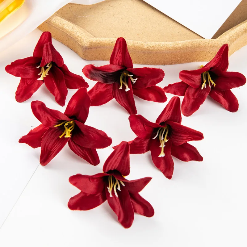 10/30 Stück Seidenlilien, künstliche Blumen für Hochzeit, Festival, Garten, Zuhause, Zimmer, Vase, Tischdekoration, Kranz, Scrapbook, DIY-Geschenkbox – Detail 7