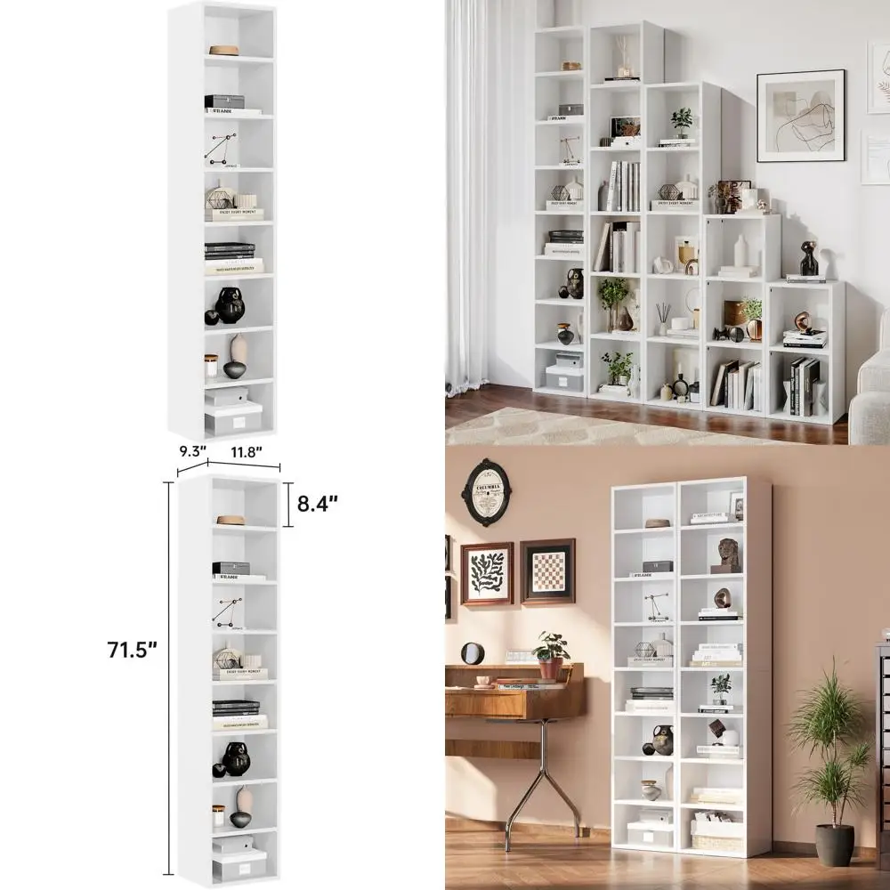 8-Tier White Narrow…