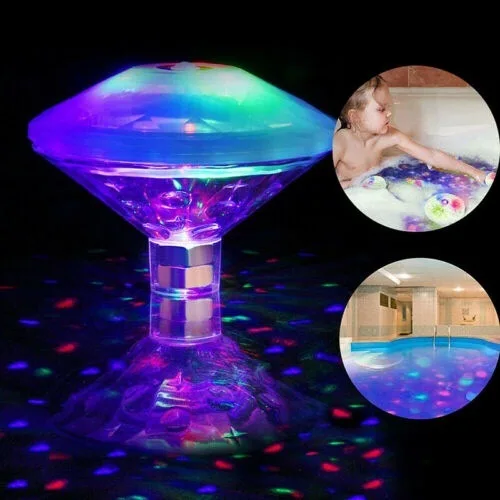 LED 다이아몬드 욕조 수영장 샤워 빛 방수 프로젝션 물 플로팅 수족관 분수 다이빙 라이트 무대 조명