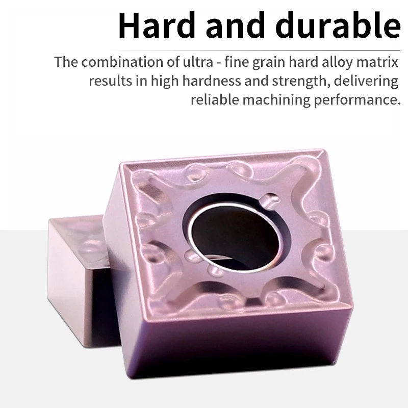 Inserção de torneamento CNC CNMG120408 para aço de alta dureza, liga de titânio, aço inoxidável, metalurgia de pó e ferro fundido Pro