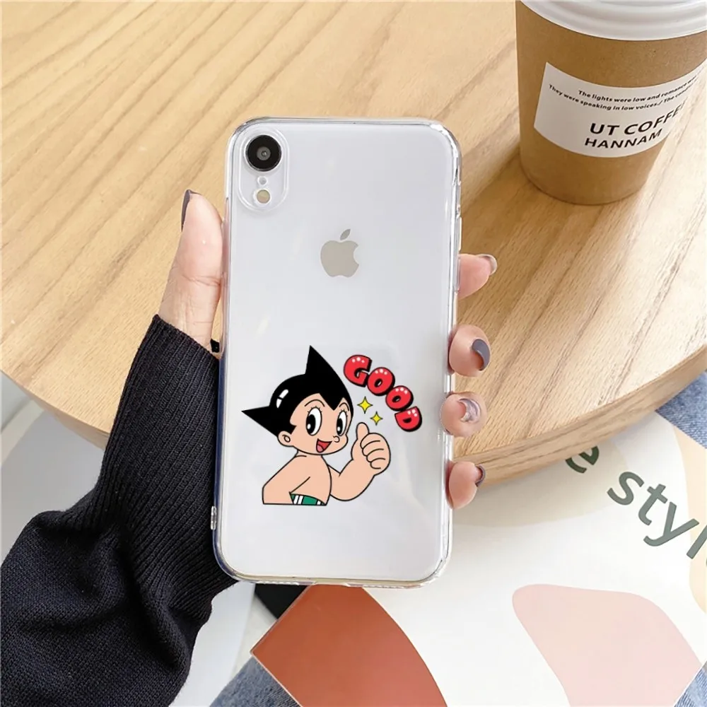 Japanese anime-Astro-Boys Phone Case For Iphone 15 11 13 14 Pro Max 7 8 Plus X Xr Xs Max Se2020 12mini Transparent Cover