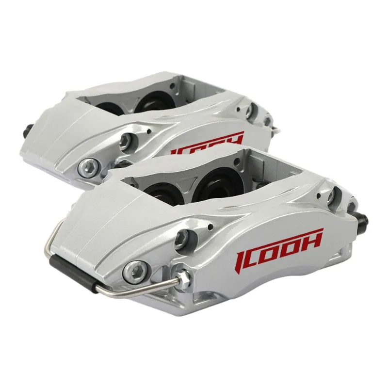 ICOOH Racing D45 Brake Caliper Rear Wheel 4 Pistons Split Forged with 280/300MM Assemblies Aluminum Alloy for 15/16 Inch Rim