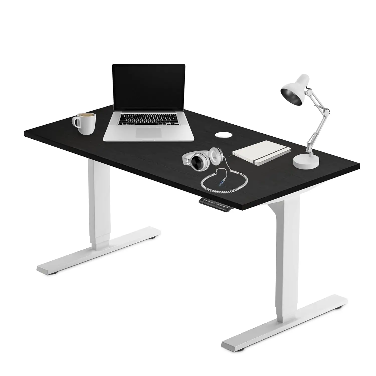 

Stand Up Height Adjustable Electric Standing Desk - 48" x 30" with Dual Motor, 3 Stages Sit Stand Table - Ebony, Customized
