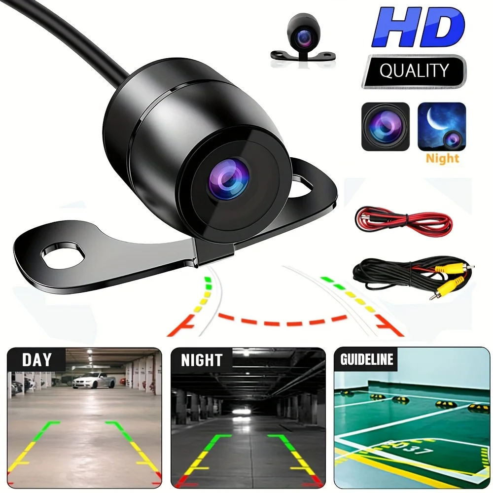 Backup Camera, Dynamic Guidance, Universal Vehicle Mount, Applicable to SUV, Pickup, Camper, Truck, Tractor, RV, Bus