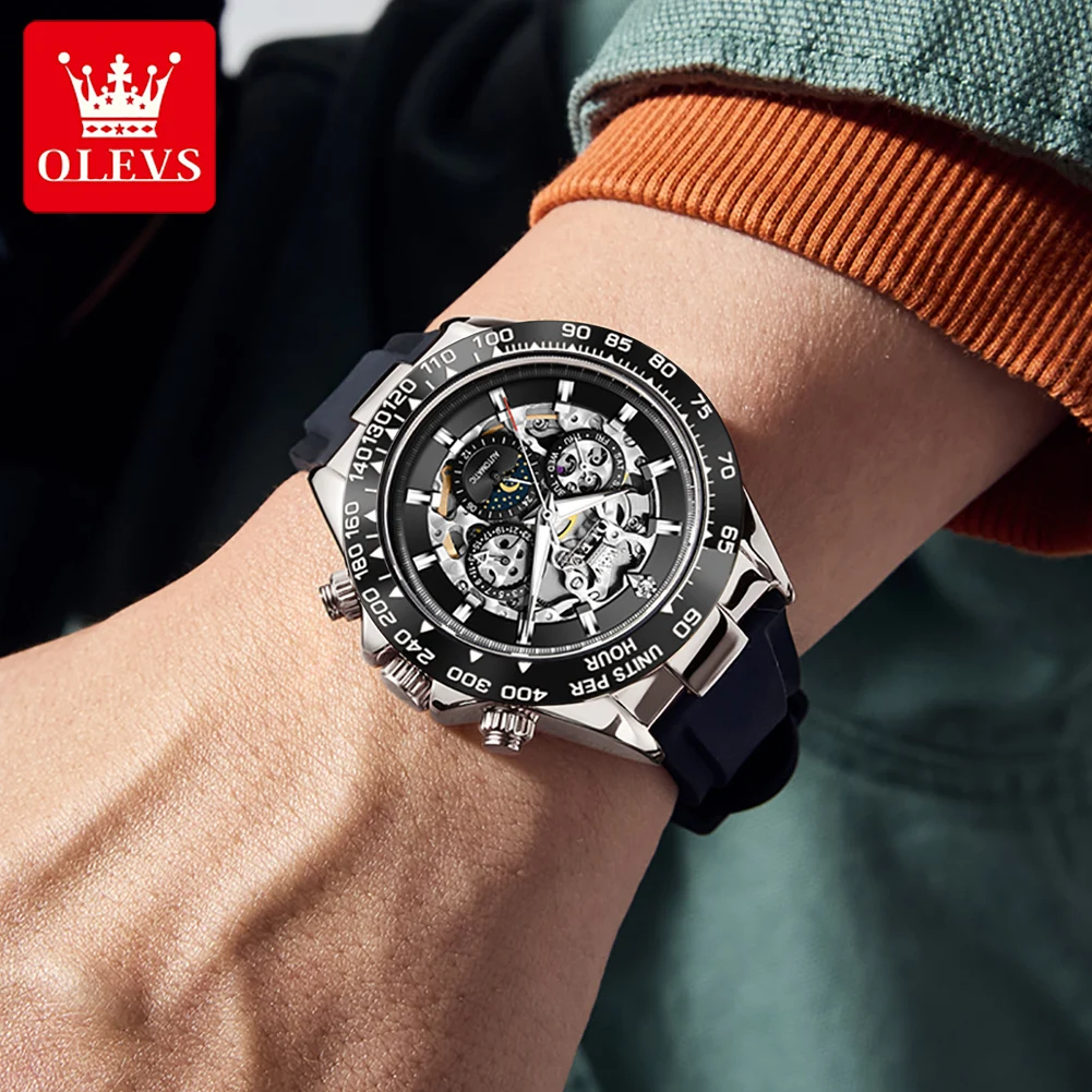OLEVS 6713 Business Men's Watc - đánh giá và giá Luxury Watch Moon Phase