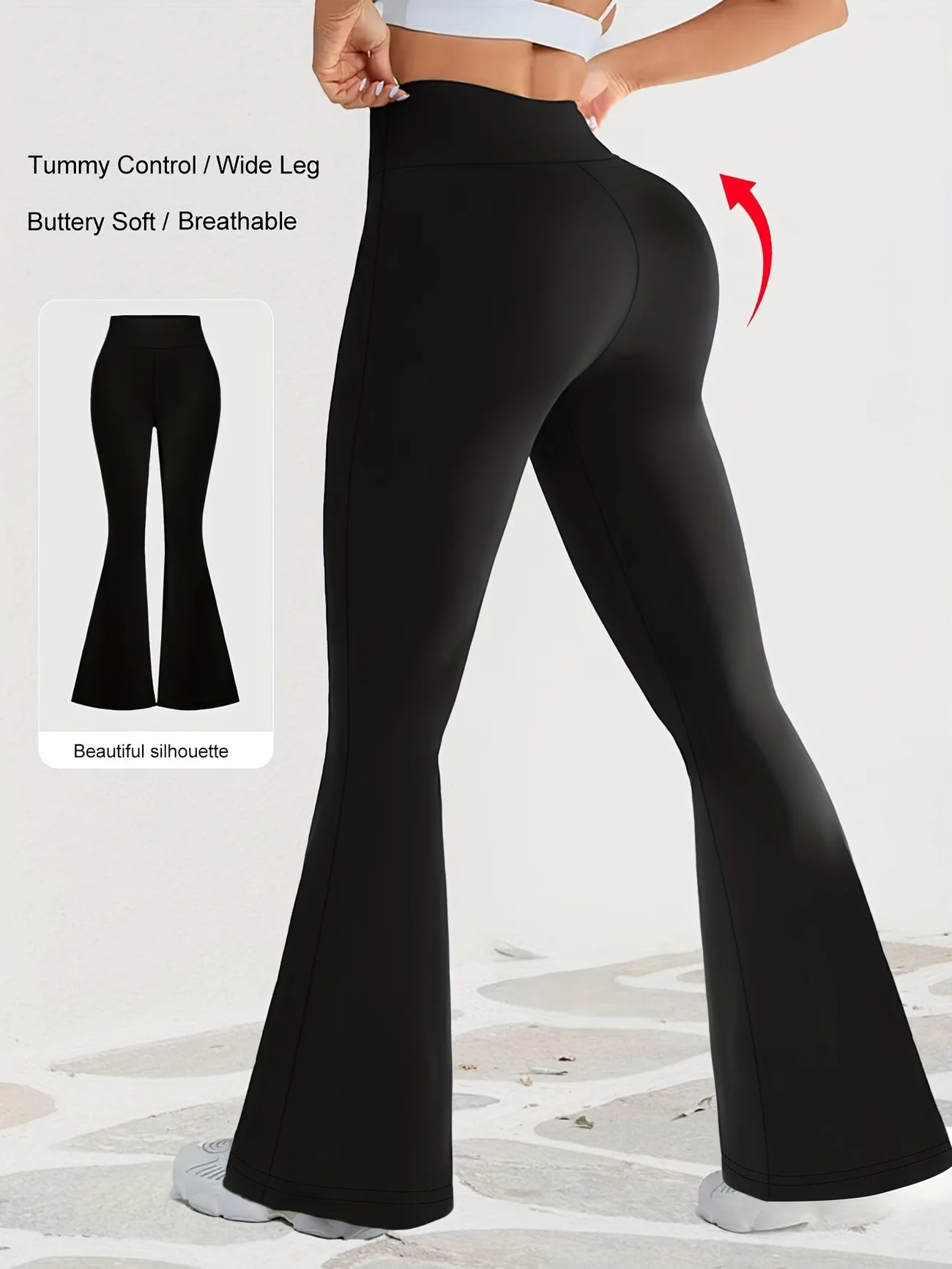 Flare Leggings Yoga Pants Womens Bell bottoms Yoga Trousers High Waist Fitness Leggings Stretch Gym Sweatpants For Slim Figures