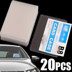 Transparent Card Bag Plastic Card Cover Windshield Parking Permit Pocket Self-adhesive Clear Label Bag Bill Storage Card Holder