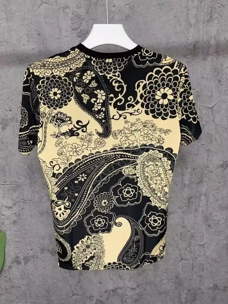 Summer Thin Mens O-Neck Short Sleeve T-Shirts Loose Printed Fashion Casual Tops Daily Pullover Cool Tees Hot Sale Male T-Shirt