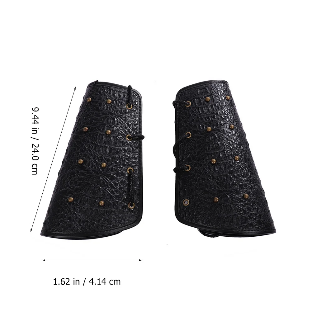 

2pcs Arm Guards Steampunk Wristband Adjustable Punk Viking Style Brace Armor For Cosplay Costume Party Role Play