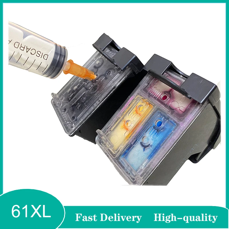 

Vilaxh Refillable 61 XL Ink Cartridge Replacement for HP 61XL HP61 Deskjet 1000 1050 1050A 1510 2000 2050 2050A 3000 Printer