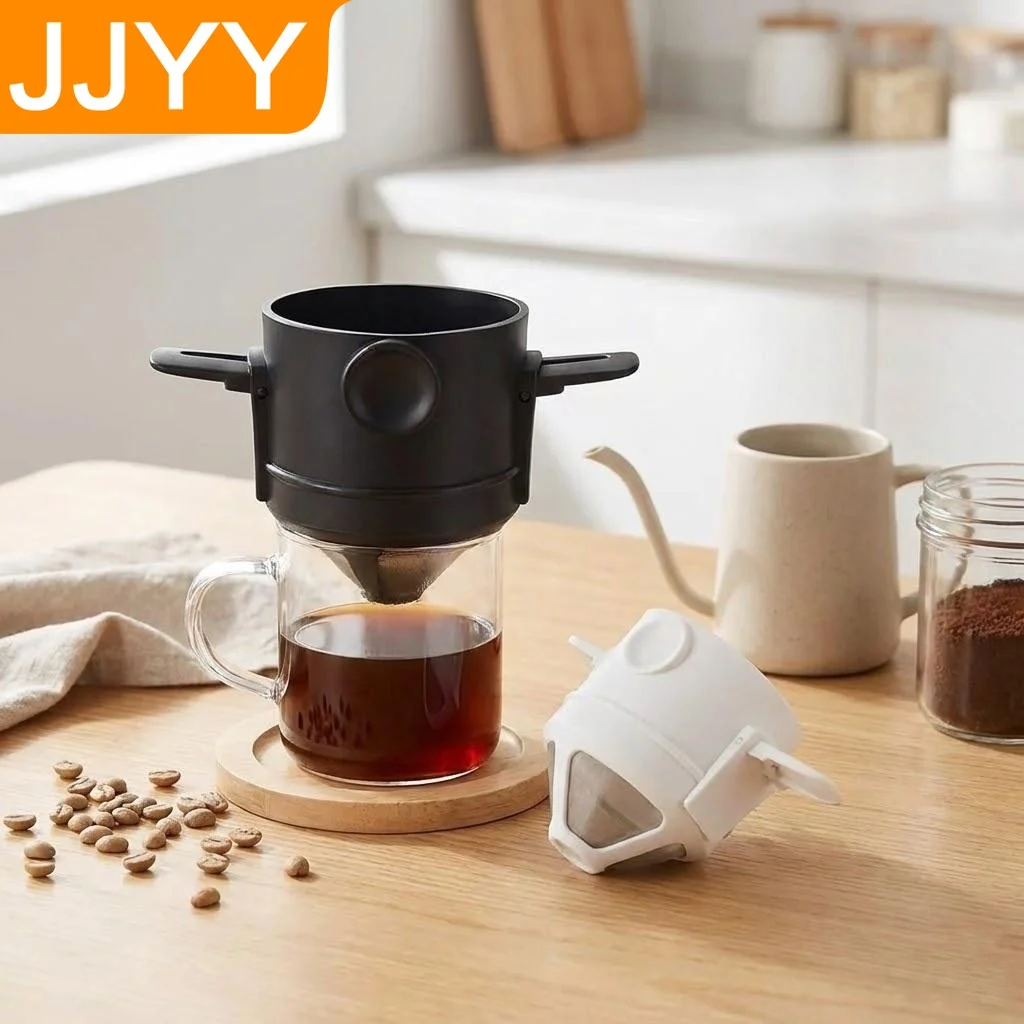 

Portable Reusable Stainless Steel Coffee Filter Dripper Home Drink Brewer Maker Accessories