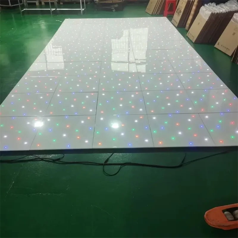 Popular Party Wedding Decoration Light Up White Star Twinkle Dance Floor Starlit Acrylic Illuminated Lighted Floor Tiles