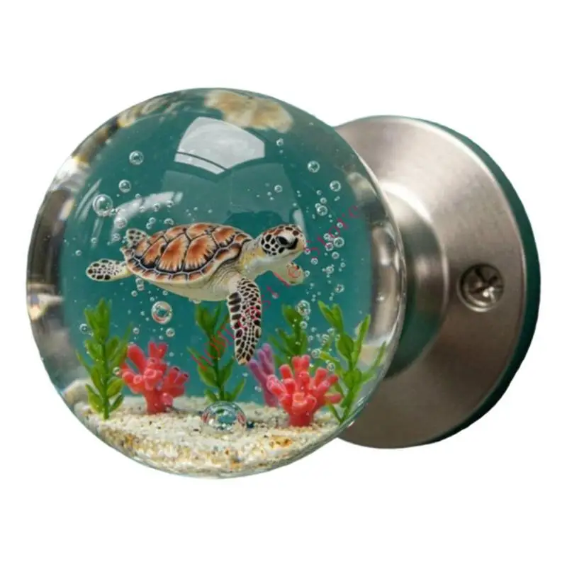 63HF Unique Florals Door Knob Crystals Accent Retro Styles Bedroom Decoration Artistics Hardware for Modern Home Designs