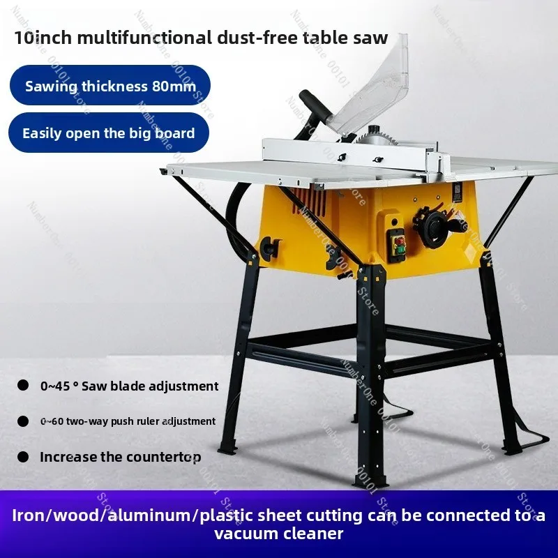 Dust-Free Saw Multi-Function Miter Saw Panel Cutter Push Table Saw Household Woodworking Table Wood Floor Cutting Machine Me