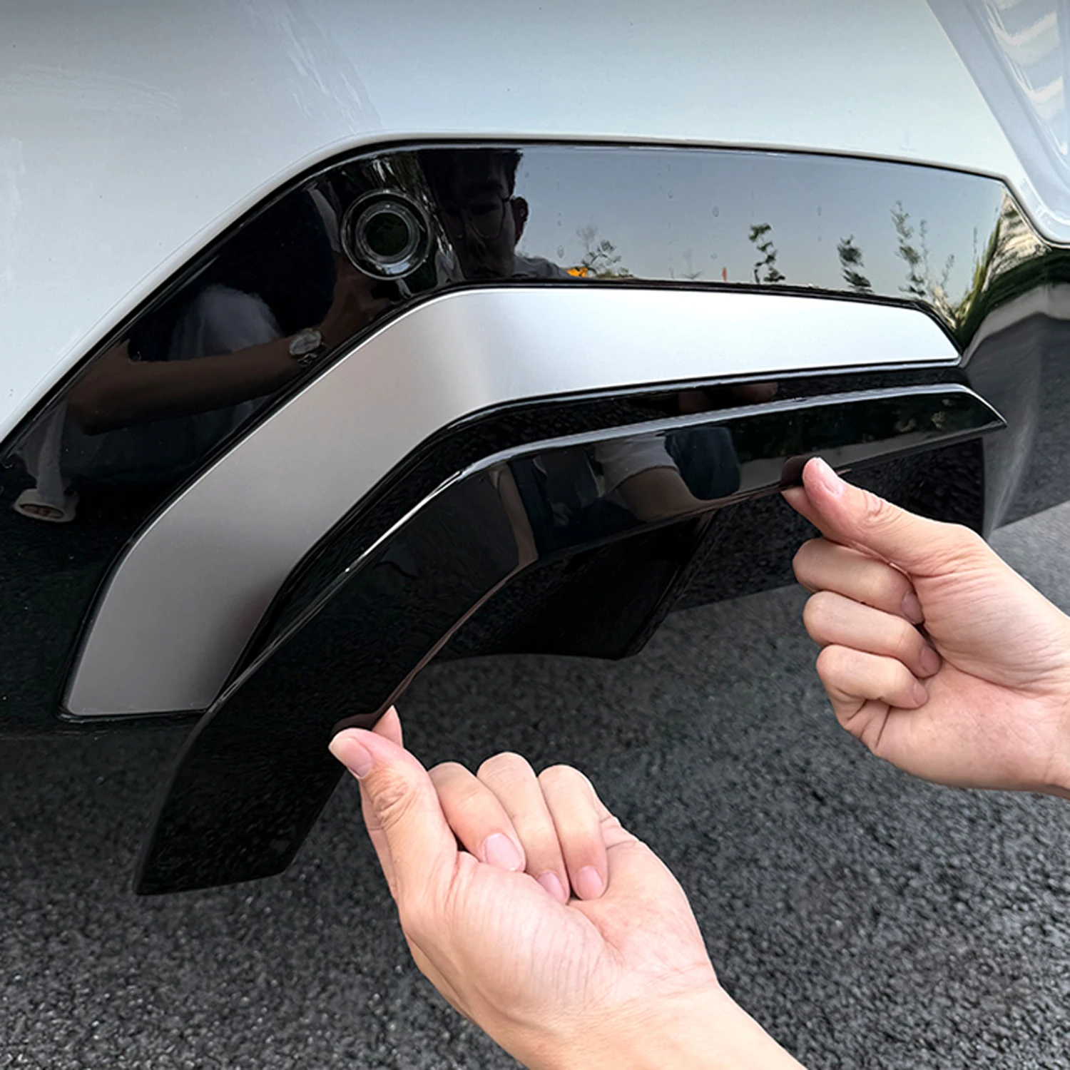 For BMW X3 (G45) 2024 2025 Car Accessories ABS Rear Side Bumper Decoration Strips Cover 2pcs