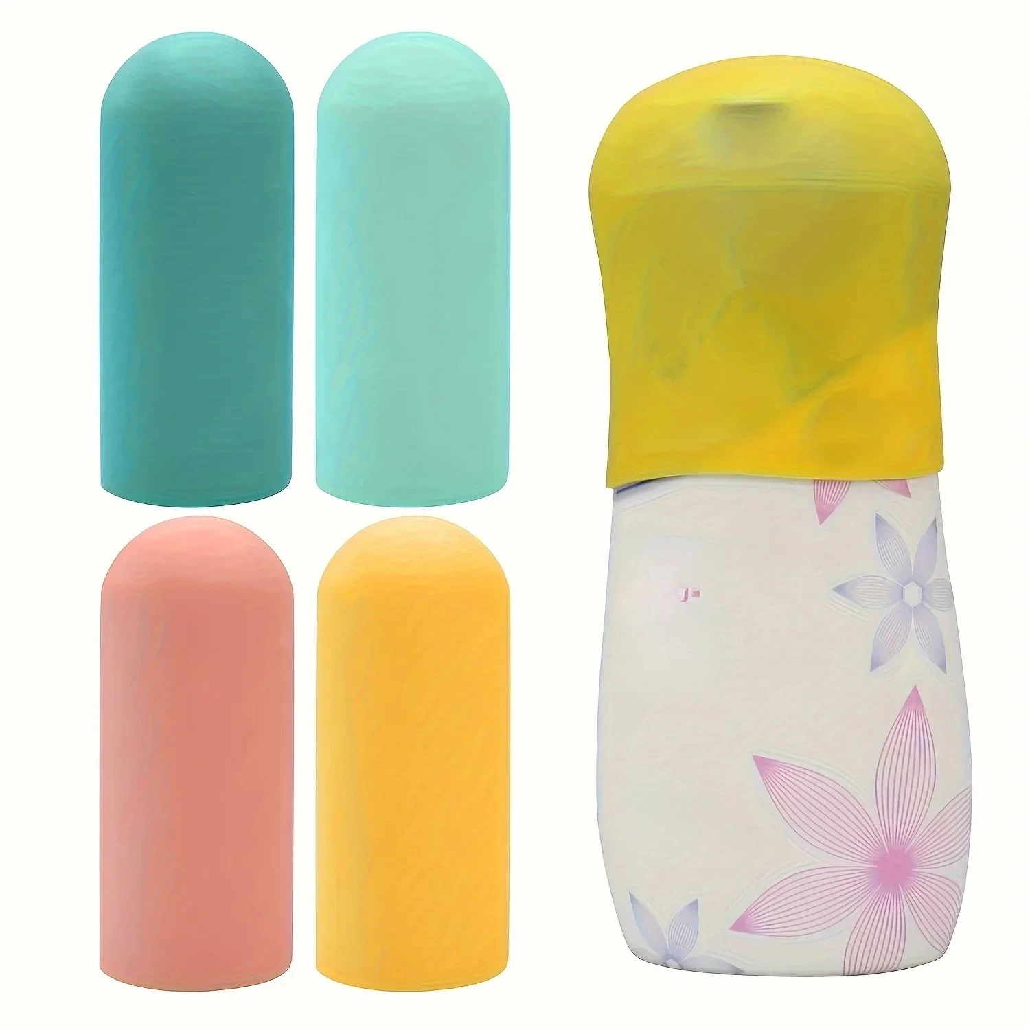 5pcs Stretchable Silicone Bottle Sleeves - Leak-Proof Travel Must-Haves for Cruise And Adventure - Fit for Toiletry Bottle