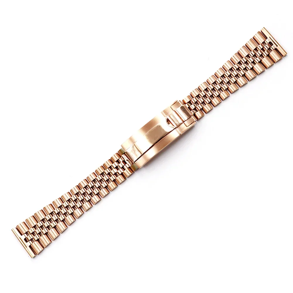 Rolamy 20mm Wholesale Glide Lock Replacement Straight End Watch Band Strap Bracelet For Omega IWC Seiko