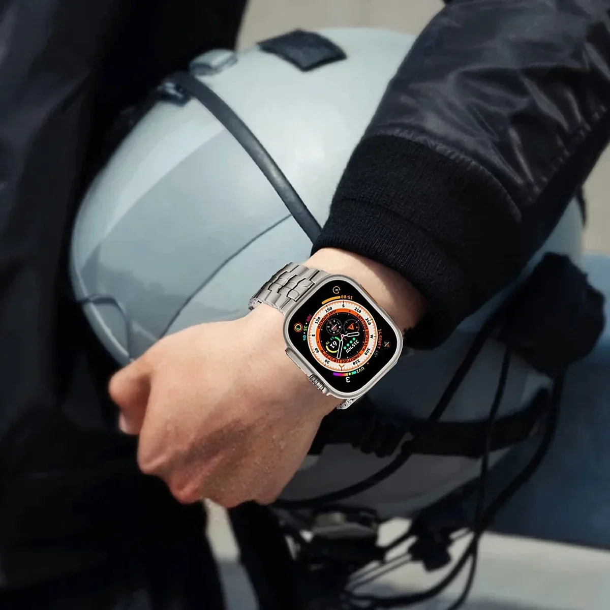 Высококачественный титановый ремешок для часов Apple Watch Ultra 2 1 49 мм S10 46 мм 42 мм Роскошный браслет iWatch 9 8 7 6 5 SE 45 мм 41 мм 44 мм