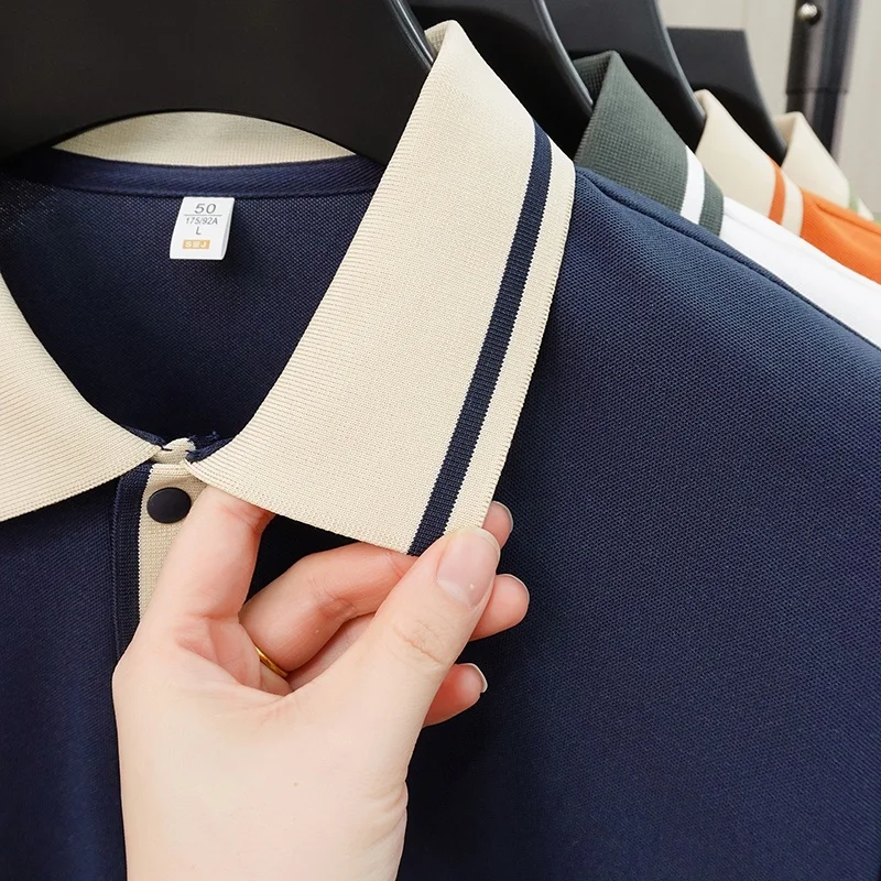 Neues Hochwertiges Herren Marken-Poloshirt Sommer Exquisiter Druck Kurzarm T-Shirt Business Mode Vielseitige Herrenbekleidung – Detail 12