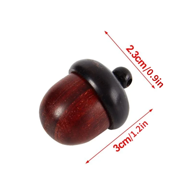 3pcs Oak Fruit and Acorn Color Holder Matching Wooden Pendant Nut Accessories Rescue Container