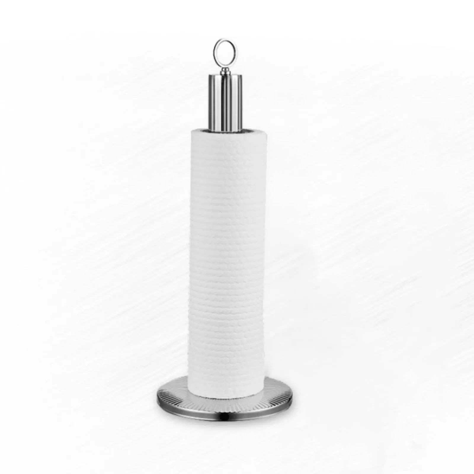 

Stainless Steel Paper Towel Stand Single Hand Tear Upright Paper Towel Rack Freestanding Kitchen Roll Holder Rust-Resistant