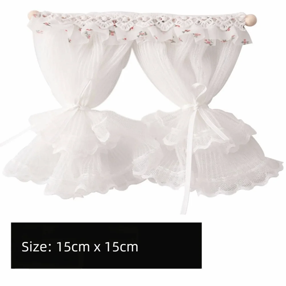 Creative 1/12 Dollhouse Curtain 2/3 Shades White House Window Decor Cosplay Scene Model Mini Model Furniture Dollhouse