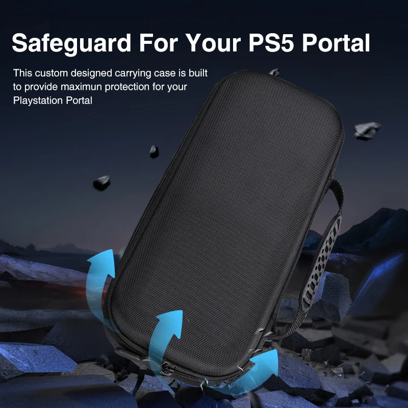 EVA Portable Storage Hard Bag Shell For PS5 Portal Shockproof Protective Case for Sony PlayStation Portal Handheld Game Console image 4