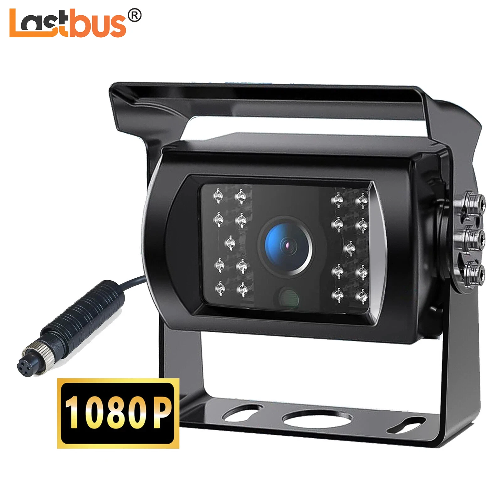 

Lastbus AHD 1080P Rear View Backup Reversing Camera 4-pin Connector Metal Cover Camera IR LED Waterproof 12-24v For Caravan