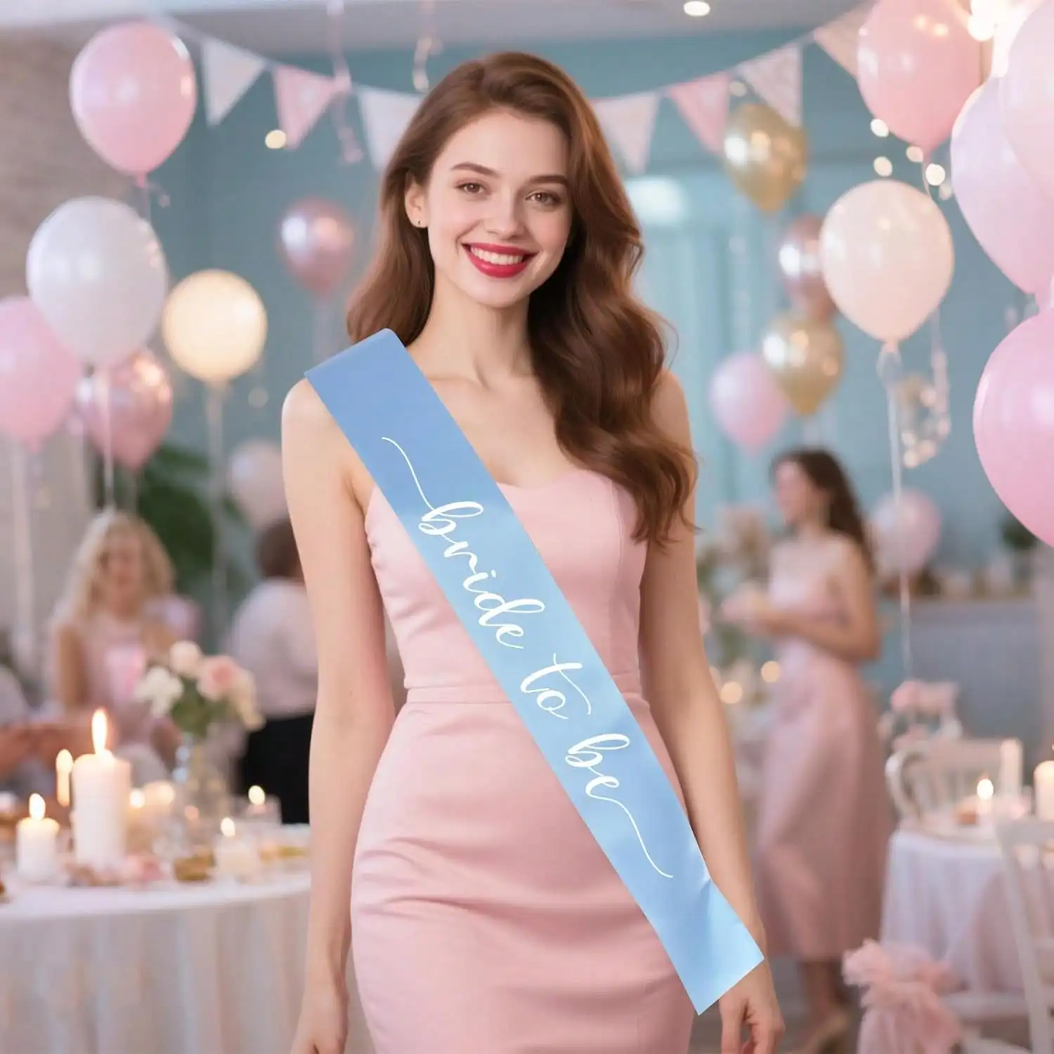 Blue Bride To Be Sash, Bachelorette Party Bridal Sash, Shower Decorations, Engagement Bach Party Favors Accessories image 5