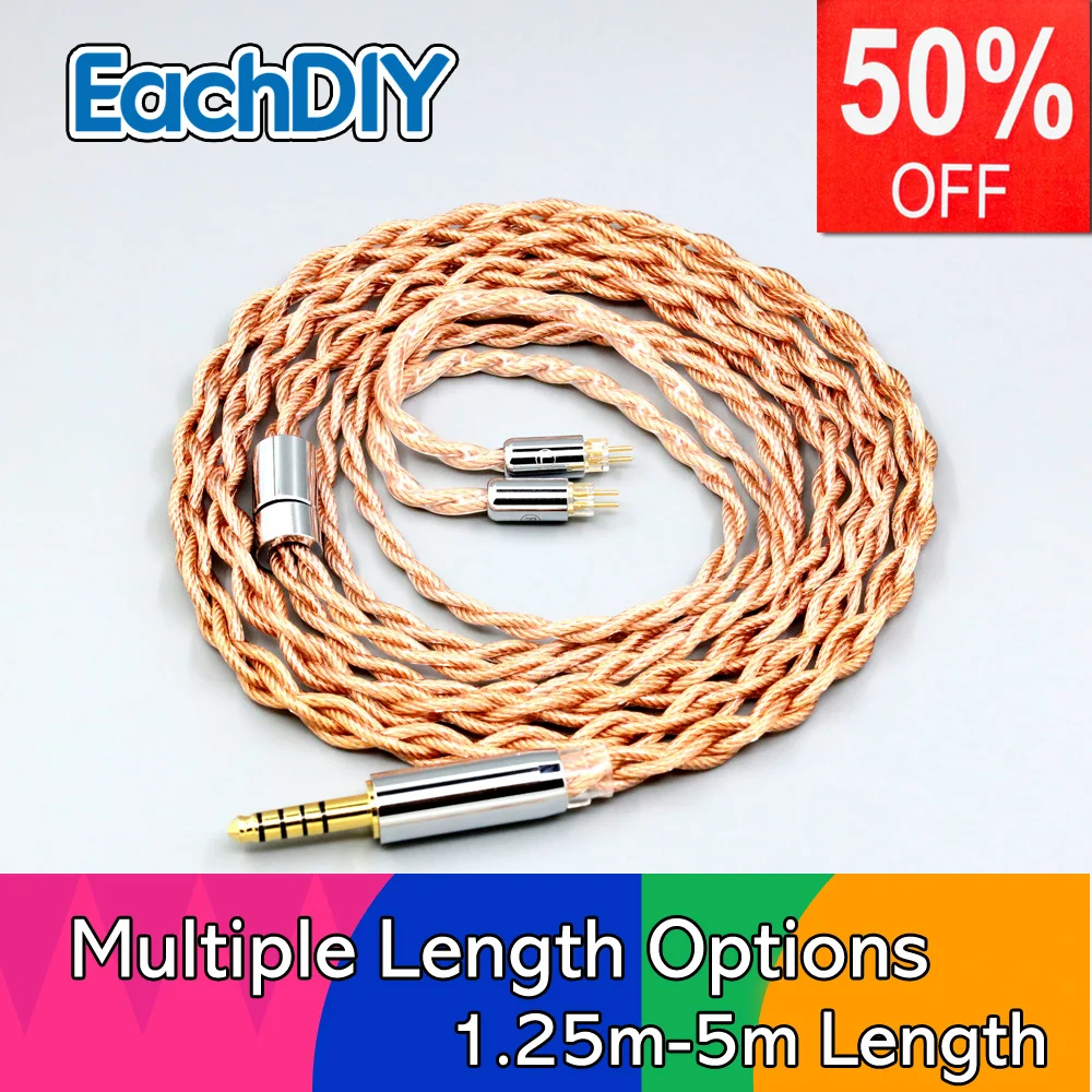 

Graphene 7N OCC Shielding Coaxial Mixed Earphone Cable For 0.78mm BA Westone W4r UM3X UM3RC JH13 High Step 4 core 1.8mm LN007789
