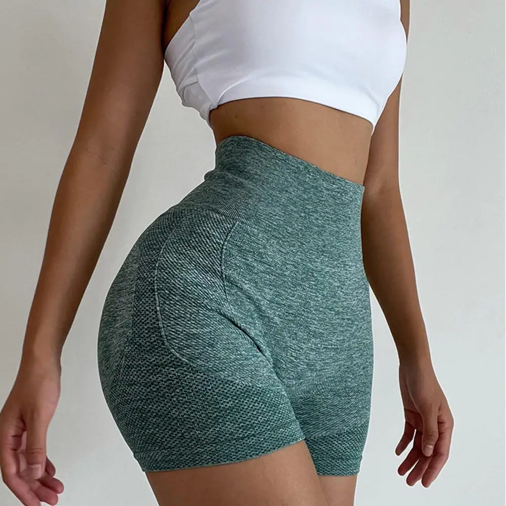 

Women Sports Shorts High Waist Compression Hip Lift Tight Stretchy Tummy Control Quick Dry Elastic Waist Women Gym Shorts Lady