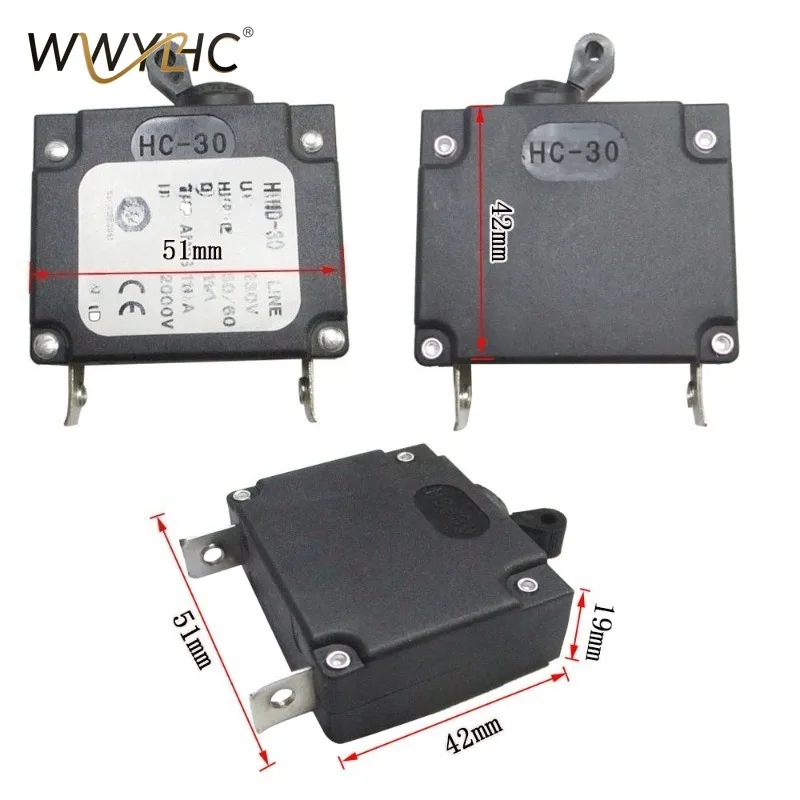 

Suitable for Generator Accessories 2-3kW/kW Circuit Breaker 10A Power Switch 168F/170 Three-phase Air Opening
