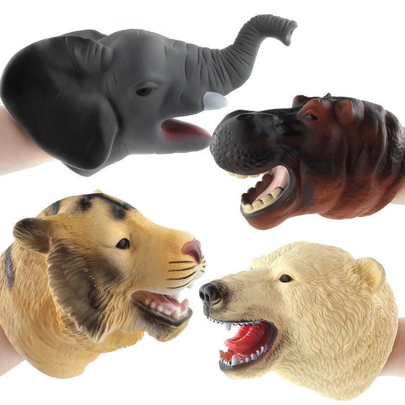 Children's Hand Puppet Model Toys Simulation Wildlife Marine Animals Gloves Hand Puppet Bedtime Storytelling Props Puzzle Toys