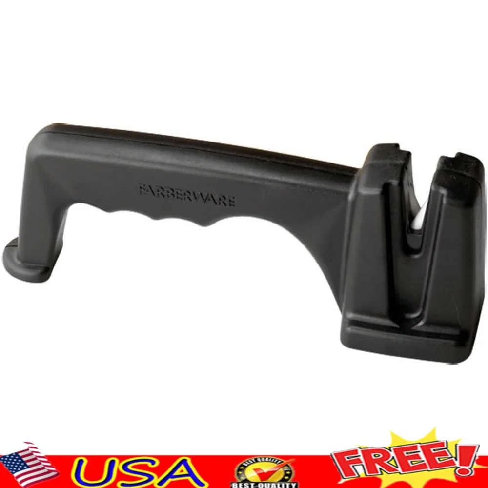 

Tabletop Knife Sharpener Lightweight Durable Ceramic Rods Easy Grip Non-Slip Base Restores Fine Edges Kitchen Tool