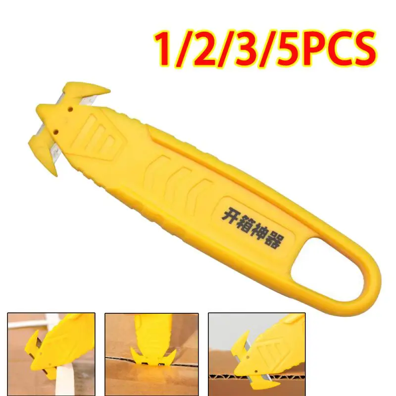 5/3/2/1PCS Safety Box Cutter Opener Knife Utility Security for Cutting Box Carton Parcel Package Tape House Office Knife Tools