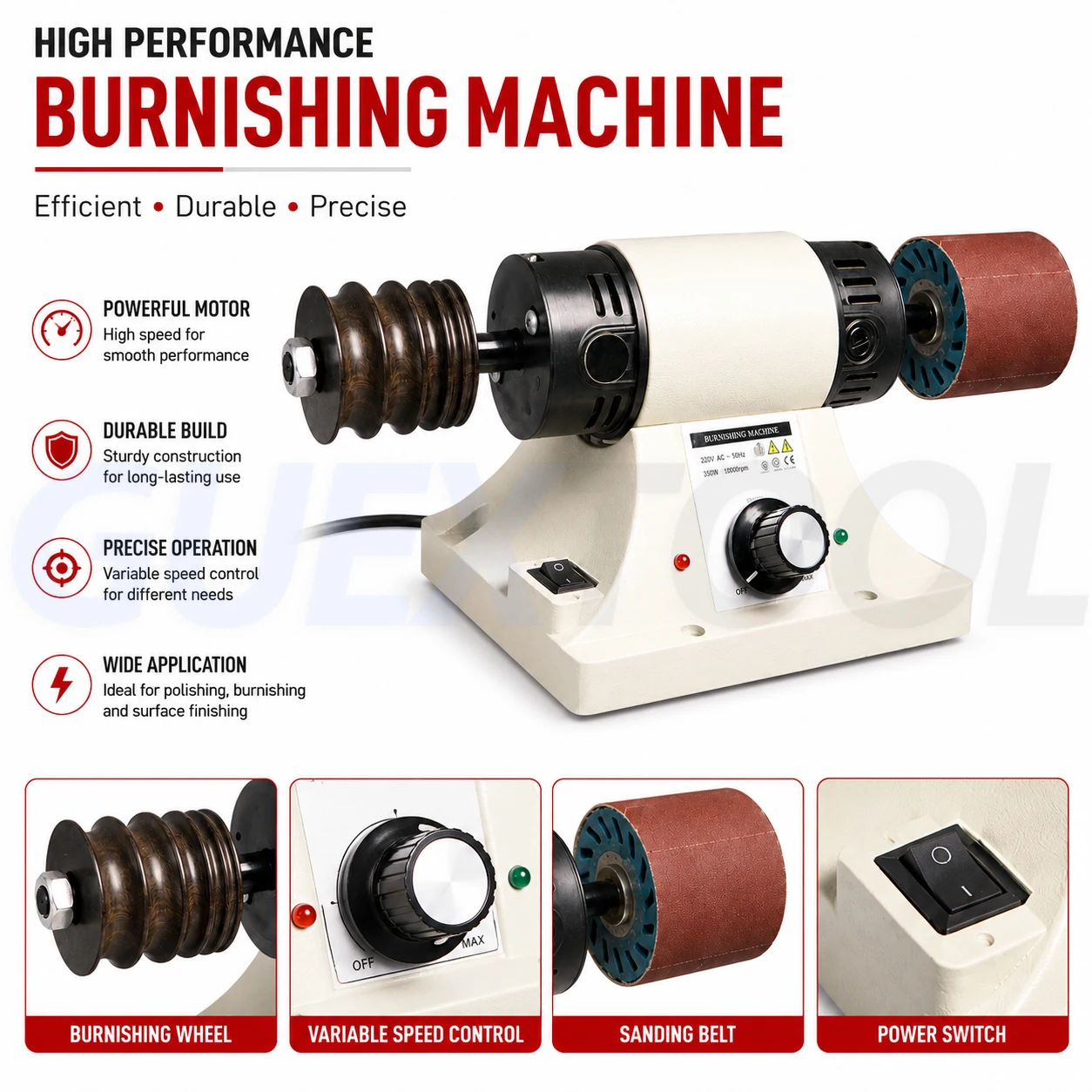 Multifunctional Table Grinder Leather Polishing Burnishing Machine Leather Edge Grinding Machine Polishing Tool Side Polisher