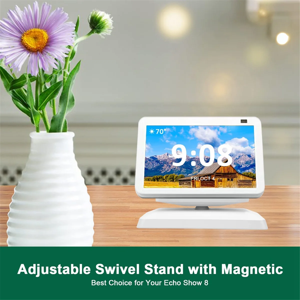Soporte Convince para Echo Show 8, soporte de montaje para altavoz inteligente para Echo Show 8, accesorios de montaje en mesa - Blanco2025