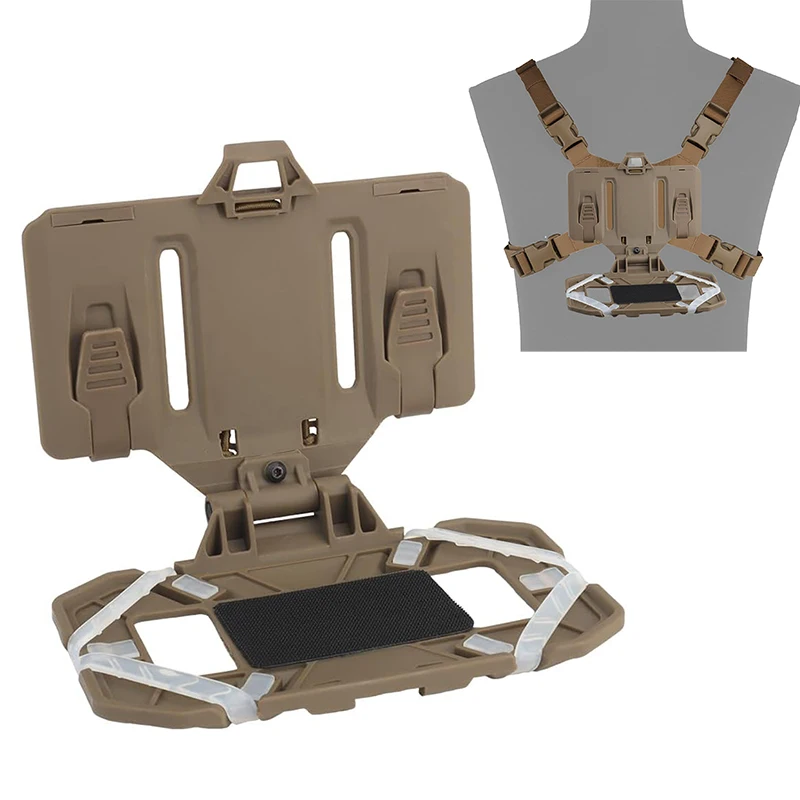 

Tactical Admin Phone Platform Molle Cell Phone Holder Carrier Phone Mount with H Harness Strap Shoulder Harness for Screen Size