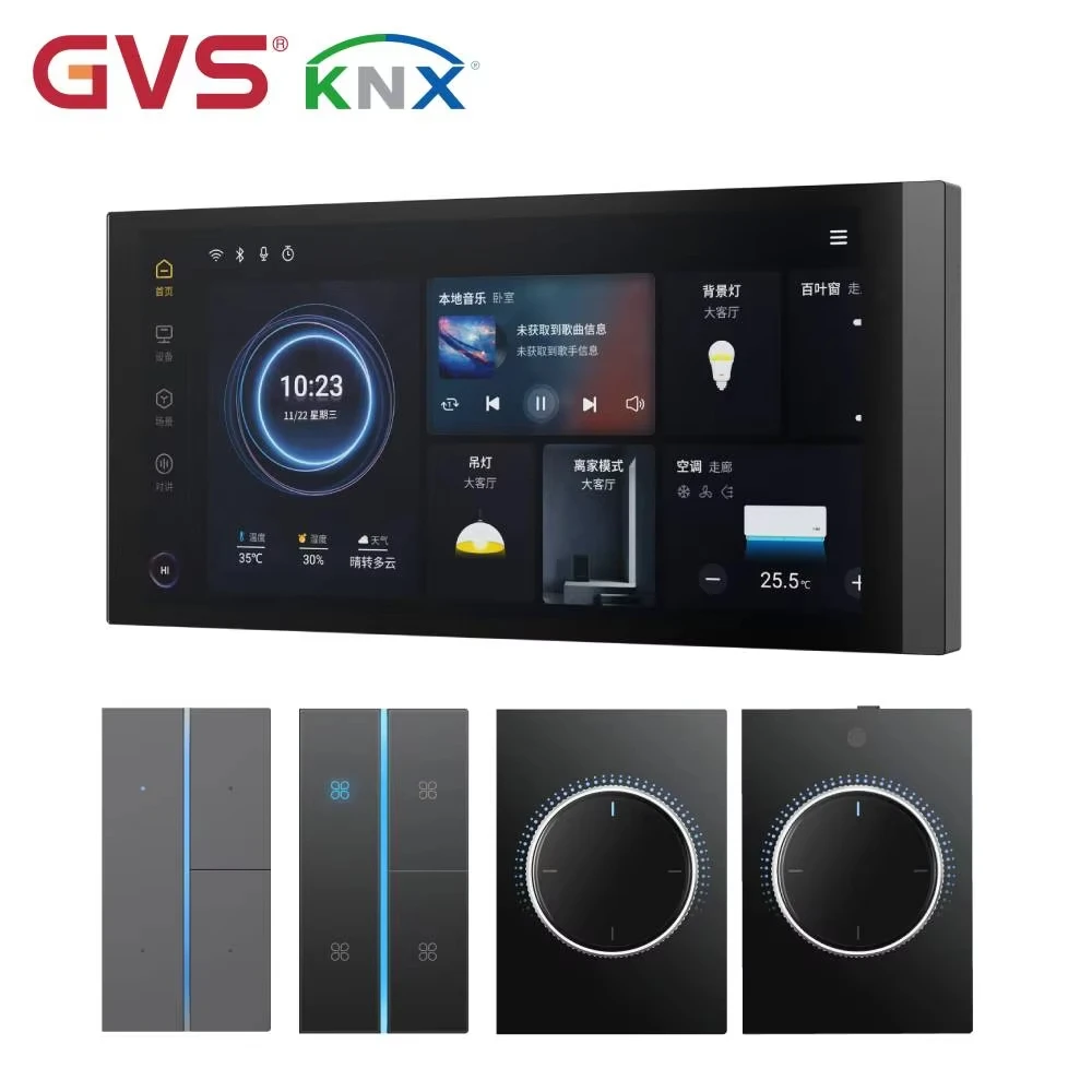 Multiple Control Options Smart Home Switch Multi Functional Touch Screen Zigbee Gateway Wall Central Control Panel with Intercom