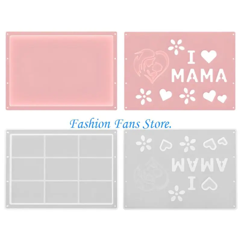 

C71D Multifuntional Silicone Storage Container Mold Hollow Letter Pattern Handmade Box Moulds Suitable for Efficient Sorting